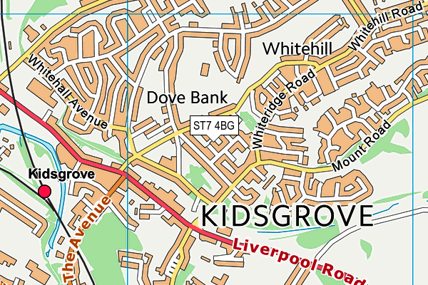ST7 4BG map - OS VectorMap District (Ordnance Survey) ST7 4BG map - OS VectorMap District (Ordnance Survey)