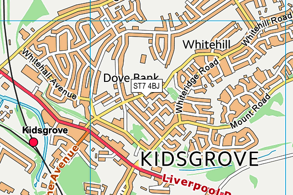 ST7 4BJ map - OS VectorMap District (Ordnance Survey) ST7 4BJ map - OS VectorMap District (Ordnance Survey)