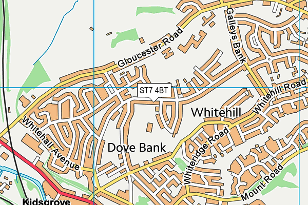 ST7 4BT map - OS VectorMap District (Ordnance Survey) ST7 4BT map - OS VectorMap District (Ordnance Survey)