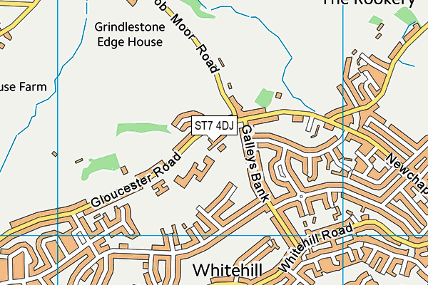 ST7 4DJ map - OS VectorMap District (Ordnance Survey) ST7 4DJ map - OS VectorMap District (Ordnance Survey)