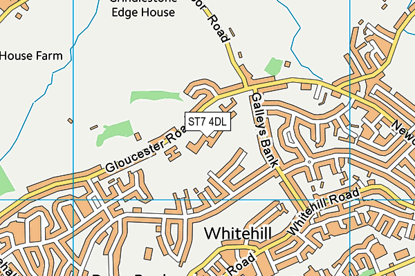ST7 4DL map - OS VectorMap District (Ordnance Survey) ST7 4DL map - OS VectorMap District (Ordnance Survey)