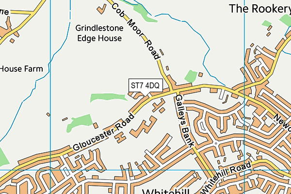ST7 4DQ map - OS VectorMap District (Ordnance Survey) ST7 4DQ map - OS VectorMap District (Ordnance Survey)