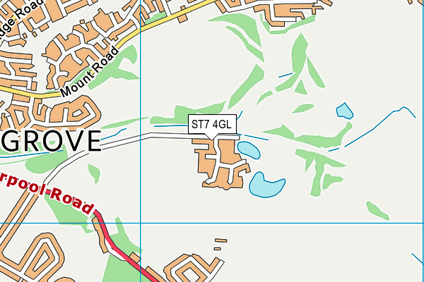 ST7 4GL map - OS VectorMap District (Ordnance Survey) ST7 4GL map - OS VectorMap District (Ordnance Survey)