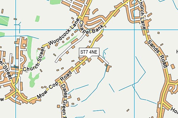 ST7 4NE map - OS VectorMap District (Ordnance Survey) ST7 4NE map - OS VectorMap District (Ordnance Survey)