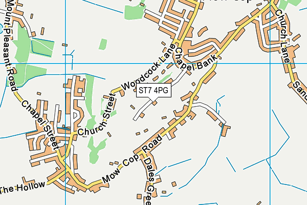 ST7 4PG map - OS VectorMap District (Ordnance Survey) ST7 4PG map - OS VectorMap District (Ordnance Survey)