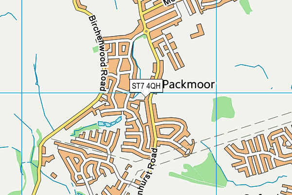 ST7 4QH map - OS VectorMap District (Ordnance Survey) ST7 4QH map - OS VectorMap District (Ordnance Survey)