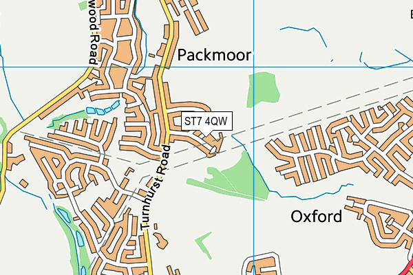 ST7 4QW map - OS VectorMap District (Ordnance Survey) ST7 4QW map - OS VectorMap District (Ordnance Survey)