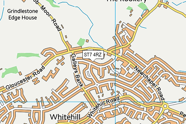 ST7 4RZ map - OS VectorMap District (Ordnance Survey) ST7 4RZ map - OS VectorMap District (Ordnance Survey)