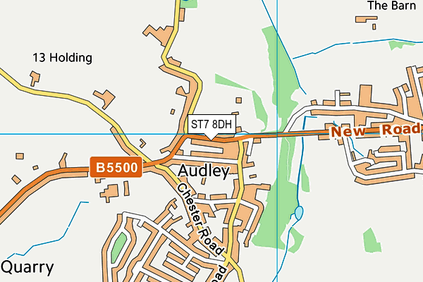 ST7 8DH map - OS VectorMap District (Ordnance Survey)