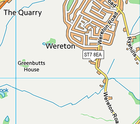 ST7 8EA map - OS VectorMap District (Ordnance Survey) ST7 8EA map - OS VectorMap District (Ordnance Survey)