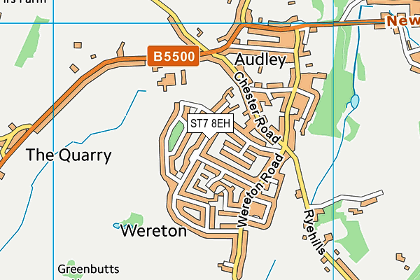 ST7 8EH map - OS VectorMap District (Ordnance Survey) ST7 8EH map - OS VectorMap District (Ordnance Survey)
