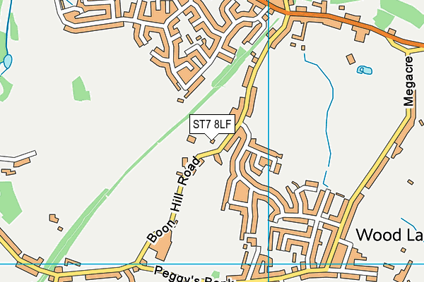 ST7 8LF map - OS VectorMap District (Ordnance Survey) ST7 8LF map - OS VectorMap District (Ordnance Survey)
