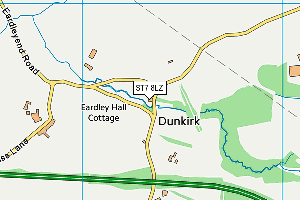 ST7 8LZ map - OS VectorMap District (Ordnance Survey) ST7 8LZ map - OS VectorMap District (Ordnance Survey)