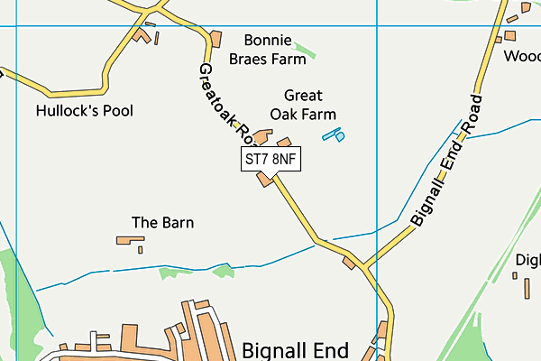 ST7 8NF map - OS VectorMap District (Ordnance Survey) ST7 8NF map - OS VectorMap District (Ordnance Survey)