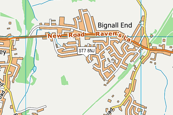 ST7 8NJ map - OS VectorMap District (Ordnance Survey) ST7 8NJ map - OS VectorMap District (Ordnance Survey)