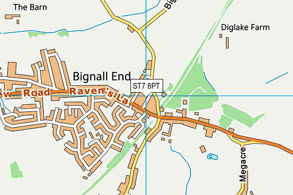 ST7 8PT map - OS VectorMap District (Ordnance Survey) ST7 8PT map - OS VectorMap District (Ordnance Survey)
