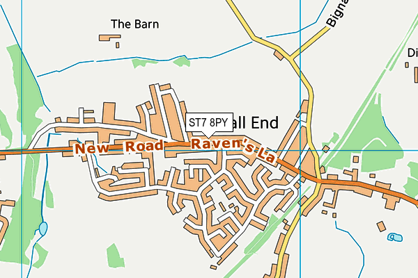 ST7 8PY map - OS VectorMap District (Ordnance Survey) ST7 8PY map - OS VectorMap District (Ordnance Survey)
