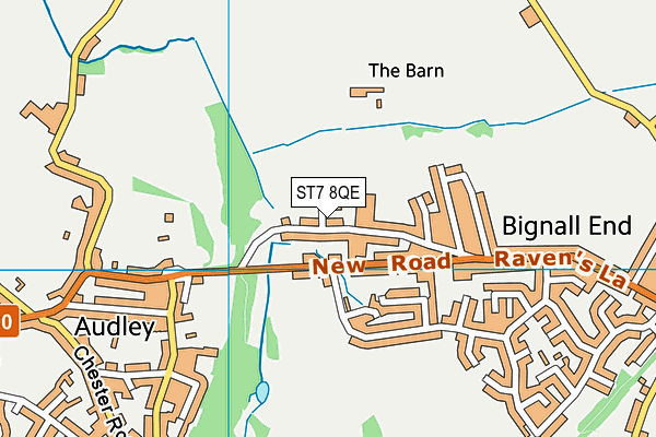 ST7 8QE map - OS VectorMap District (Ordnance Survey) ST7 8QE map - OS VectorMap District (Ordnance Survey)
