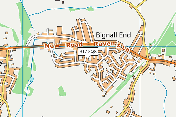 ST7 8QS map - OS VectorMap District (Ordnance Survey) ST7 8QS map - OS VectorMap District (Ordnance Survey)