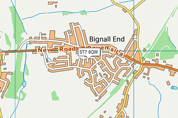 ST7 8QW map - OS VectorMap District (Ordnance Survey) ST7 8QW map - OS VectorMap District (Ordnance Survey)