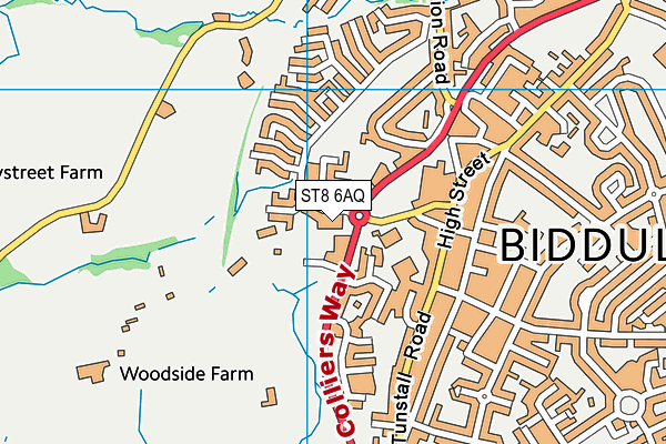 ST8 6AQ map - OS VectorMap District (Ordnance Survey) ST8 6AQ map - OS VectorMap District (Ordnance Survey)