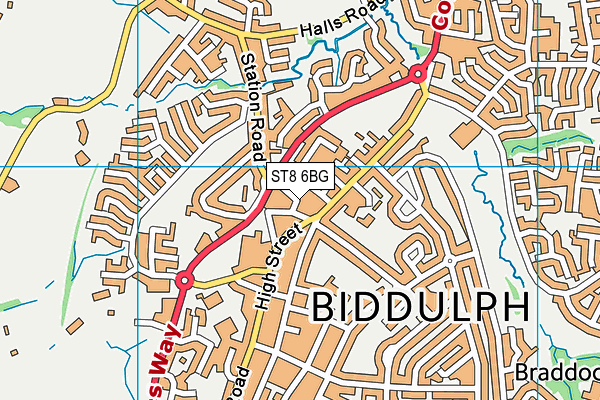 ST8 6BG map - OS VectorMap District (Ordnance Survey) ST8 6BG map - OS VectorMap District (Ordnance Survey)