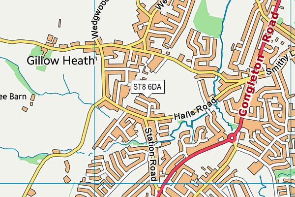 ST8 6DA map - OS VectorMap District (Ordnance Survey) ST8 6DA map - OS VectorMap District (Ordnance Survey)