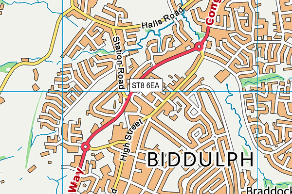 ST8 6EA map - OS VectorMap District (Ordnance Survey) ST8 6EA map - OS VectorMap District (Ordnance Survey)