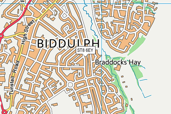 ST8 6EY map - OS VectorMap District (Ordnance Survey) ST8 6EY map - OS VectorMap District (Ordnance Survey)