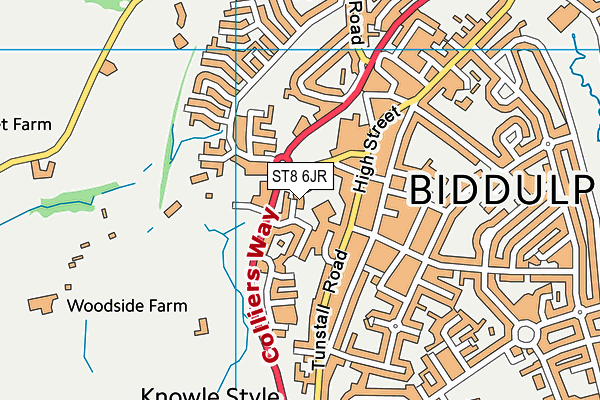 ST8 6JR map - OS VectorMap District (Ordnance Survey) ST8 6JR map - OS VectorMap District (Ordnance Survey)