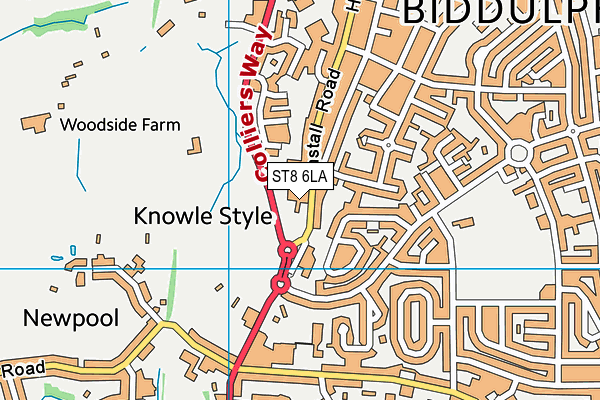 ST8 6LA map - OS VectorMap District (Ordnance Survey) ST8 6LA map - OS VectorMap District (Ordnance Survey)