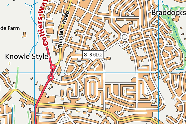 ST8 6LQ map - OS VectorMap District (Ordnance Survey) ST8 6LQ map - OS VectorMap District (Ordnance Survey)