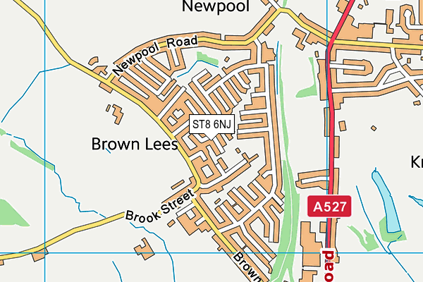 ST8 6NJ map - OS VectorMap District (Ordnance Survey)