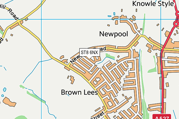 ST8 6NX map - OS VectorMap District (Ordnance Survey) ST8 6NX map - OS VectorMap District (Ordnance Survey)