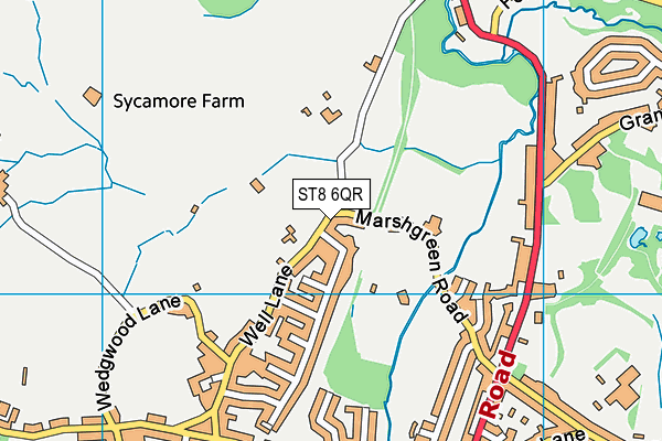ST8 6QR map - OS VectorMap District (Ordnance Survey) ST8 6QR map - OS VectorMap District (Ordnance Survey)