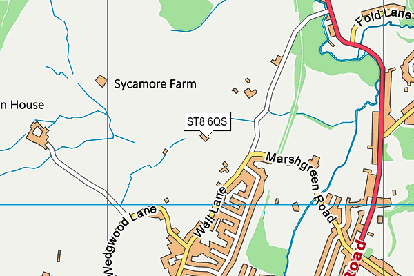 ST8 6QS map - OS VectorMap District (Ordnance Survey) ST8 6QS map - OS VectorMap District (Ordnance Survey)