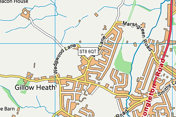 ST8 6QT map - OS VectorMap District (Ordnance Survey) ST8 6QT map - OS VectorMap District (Ordnance Survey)