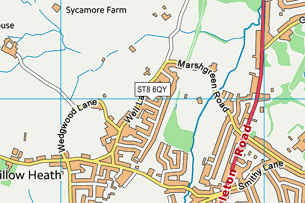 ST8 6QY map - OS VectorMap District (Ordnance Survey) ST8 6QY map - OS VectorMap District (Ordnance Survey)