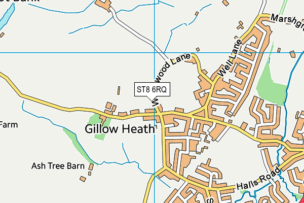 ST8 6RQ map - OS VectorMap District (Ordnance Survey) ST8 6RQ map - OS VectorMap District (Ordnance Survey)