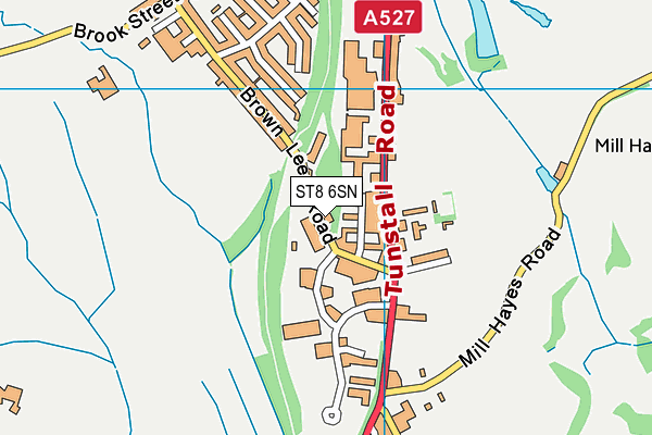 ST8 6SN map - OS VectorMap District (Ordnance Survey) ST8 6SN map - OS VectorMap District (Ordnance Survey)