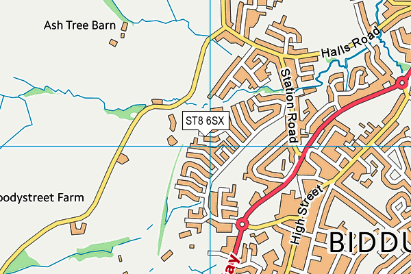 ST8 6SX map - OS VectorMap District (Ordnance Survey) ST8 6SX map - OS VectorMap District (Ordnance Survey)