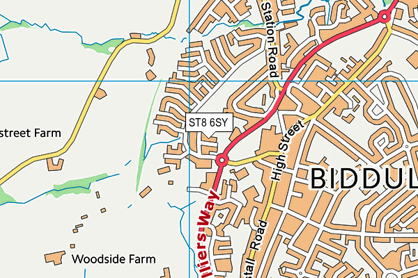 ST8 6SY map - OS VectorMap District (Ordnance Survey)