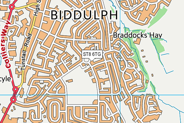 ST8 6TG map - OS VectorMap District (Ordnance Survey) ST8 6TG map - OS VectorMap District (Ordnance Survey)