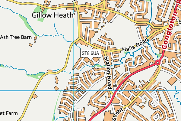 ST8 6UA map - OS VectorMap District (Ordnance Survey) ST8 6UA map - OS VectorMap District (Ordnance Survey)