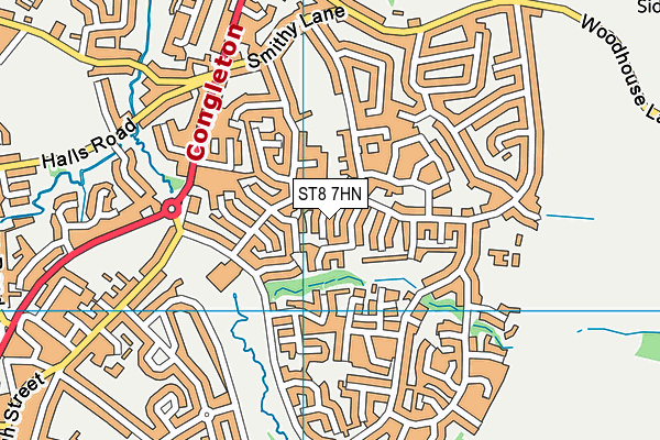ST8 7HN map - OS VectorMap District (Ordnance Survey) ST8 7HN map - OS VectorMap District (Ordnance Survey)