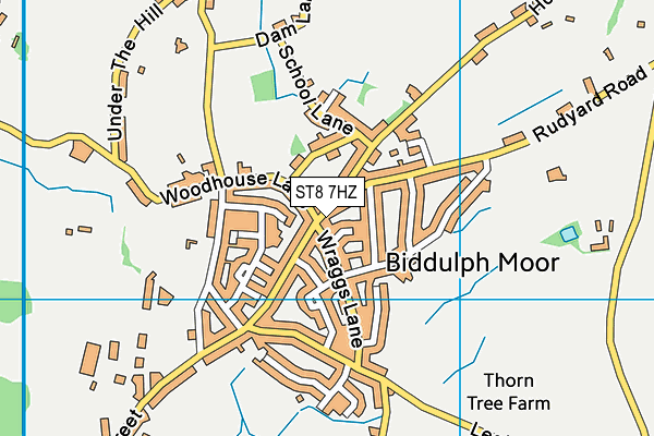ST8 7HZ map - OS VectorMap District (Ordnance Survey) ST8 7HZ map - OS VectorMap District (Ordnance Survey)