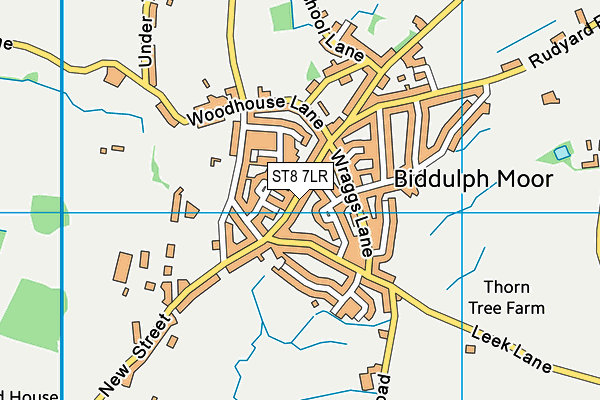 ST8 7LR map - OS VectorMap District (Ordnance Survey) ST8 7LR map - OS VectorMap District (Ordnance Survey)