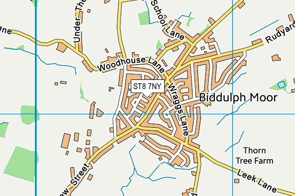 ST8 7NY map - OS VectorMap District (Ordnance Survey)