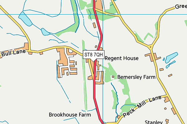 ST8 7QH map - OS VectorMap District (Ordnance Survey) ST8 7QH map - OS VectorMap District (Ordnance Survey)