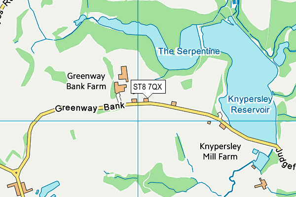 ST8 7QX map - OS VectorMap District (Ordnance Survey) ST8 7QX map - OS VectorMap District (Ordnance Survey)